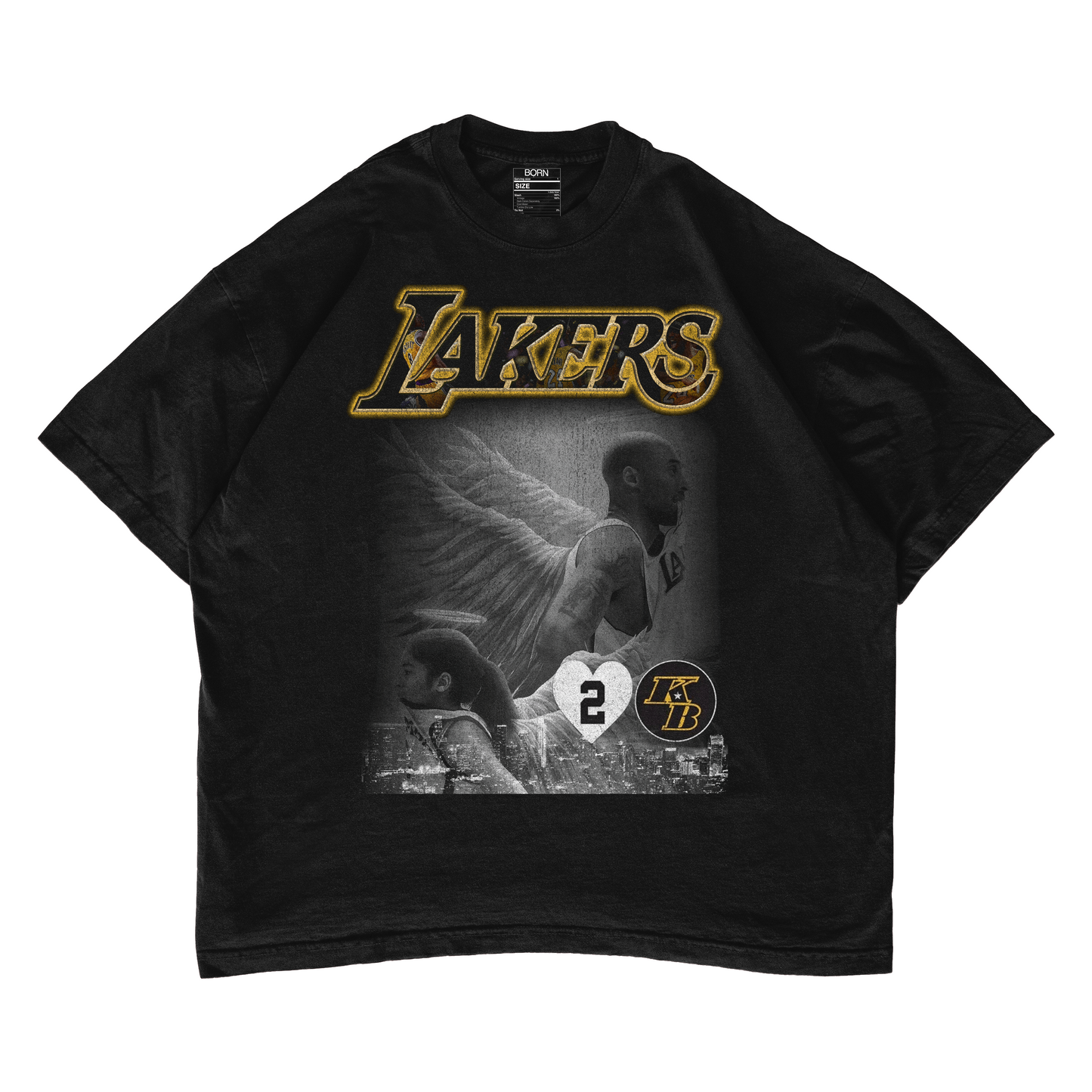 Lakers Kobe and Gianna Oversized T-Shirt - Retro/ Vintage Inspired