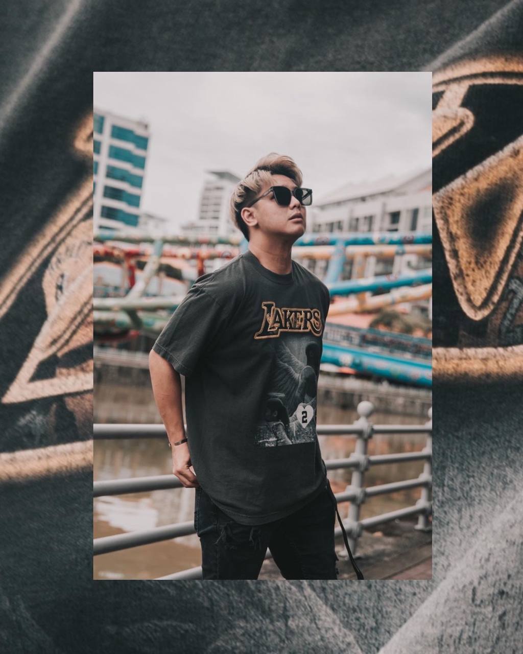 Lakers Kobe and Gianna Oversized T-Shirt - Retro/ Vintage Inspired