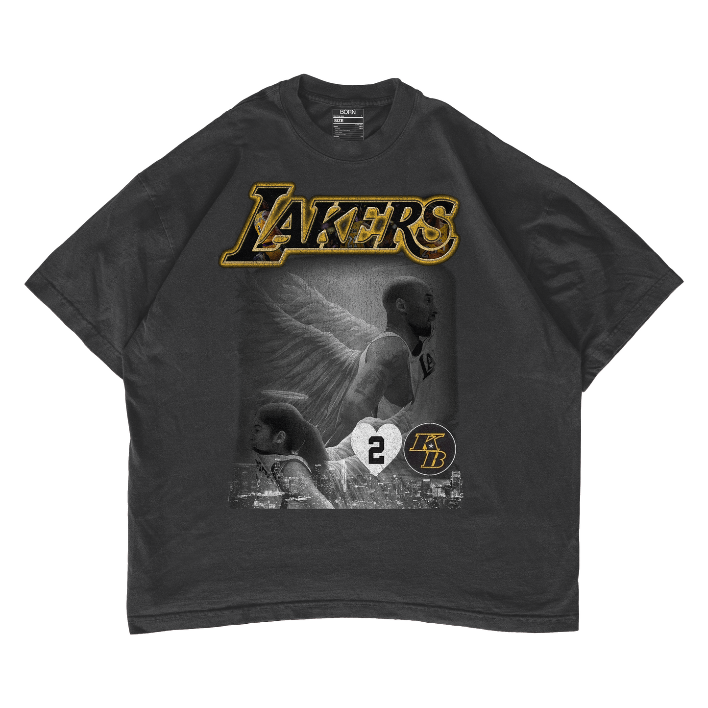 Lakers Kobe and Gianna Oversized T Shirt Retro Vintage Inspired Born